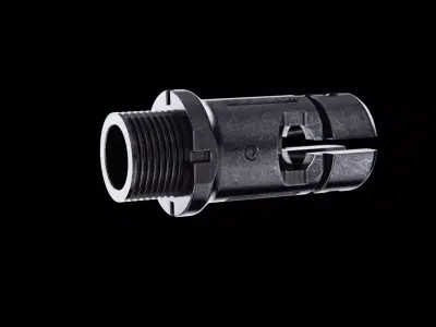 Muzzle brake down mechanical part stl 3D model