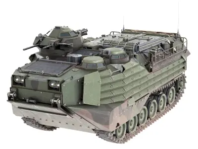 Assault Amphibious Vehicle AAVP 7A1 Low-poly 3D model