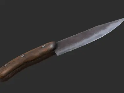 Knief 3D Model knife Low-poly 3D model
