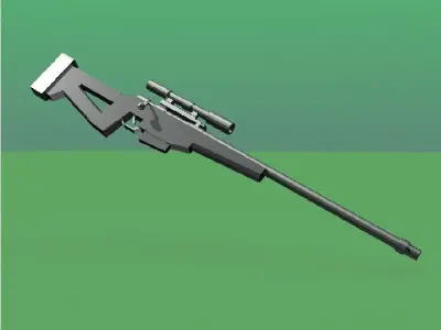 R750 sniper rifle Free low-poly 3D model
