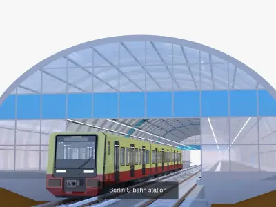 S-bahn stations collection 3D Model Pack purchase