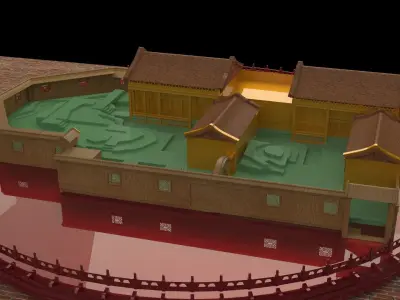 Chinese ancient house 3D model 2