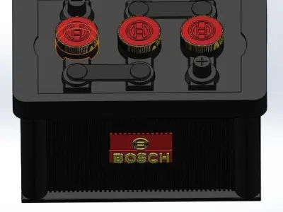 Old Battery Bosch Free 3D model