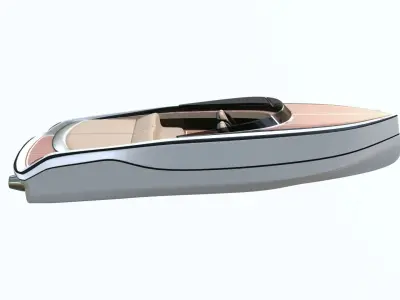 Zagato Electric Boat Low-poly 3D model