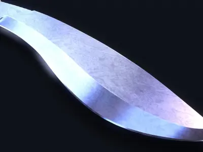 Kukri Knife Low-poly 3D model 2