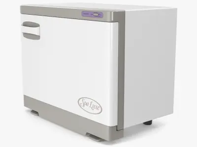 Spa Luxe Hot Towel Warmer Cabinet White 3D model