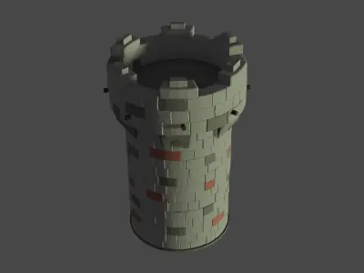 Medival Tower Free low-poly 3D model