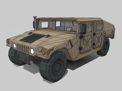 Humvee Low Poly Low-poly 3D model