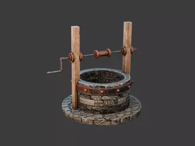 Historic Masonry - Medieval Wells Collection Low-poly 3D model