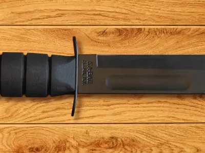 Combat Knife 3D Game Asset in Blender and Substance Painter 3D model