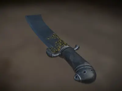 PBR Fan Blade video game weapon Low-poly 3D model