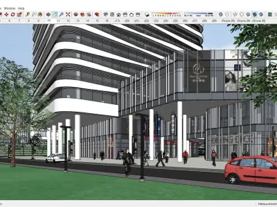 Sketchup Commercial Complex 110 3D model