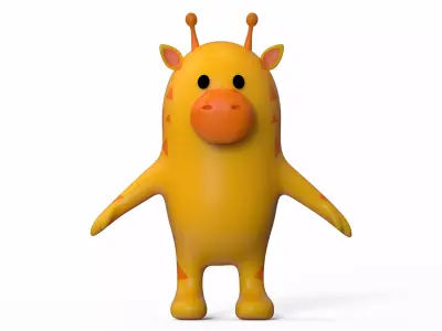 Giraffe Stylized Low-poly 3D model