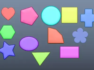 shapes for animation or mathematical  3D model