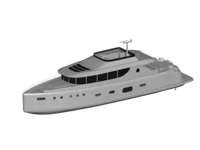 yacht 3D model buy