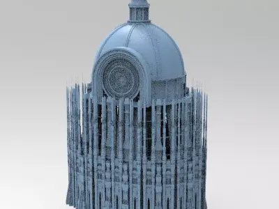 Ancient City Hyboria Tower Dome 3 3D model