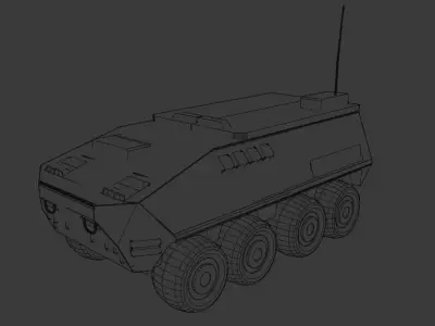 Police armored van 3D model