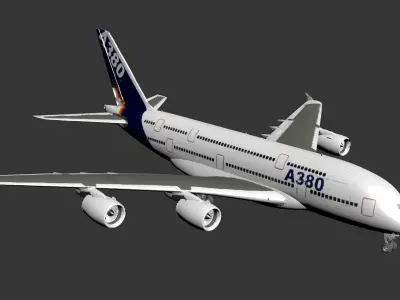 Airbus a380  3D model by SP-Visualisation