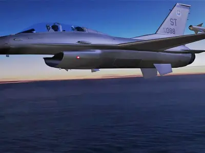 F-16D fighter Free 3D model
