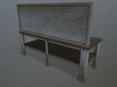 workbench bench Low-poly 3D model get