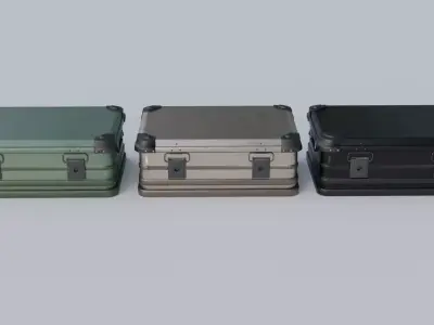 Metal Camping  Storage Case Low-poly 3D model