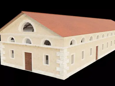 Old industrial pavilion 3D model