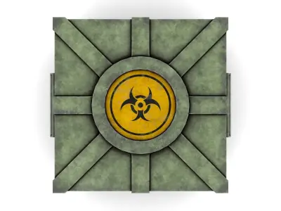 Case for Transportation of Radiation Substances Low-poly 3D model