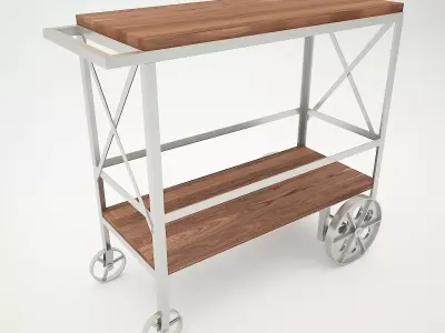 Butler Industrial Trolley Server 3D model