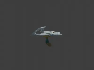 battle axe Low-poly 3D model 21