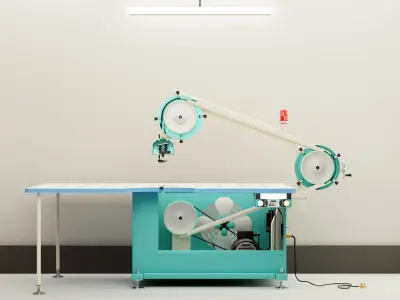 Band Knife Fabric Cutting Machine - 3D Model 3D model