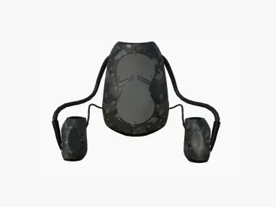 Jetpack I09 Black Camouflage - SciFi Character Design Low-poly 3D model