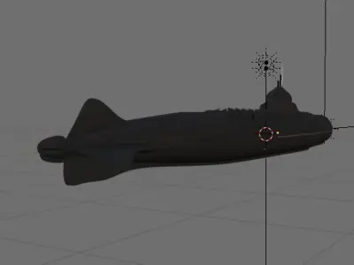 submarine 3D model by nethmalpereradesign