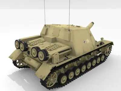  SturmPanzer IV Brummbr early version 3D model