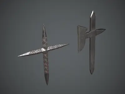 Cross and Herbat Free low-poly 3D model