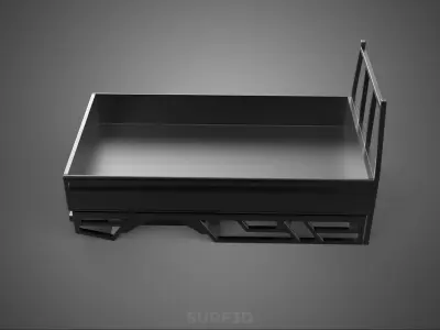 FLATDECK PICKUP TRUCK BED HEADBOARD STRUCTURE FRAME HEAD RACK 3D model