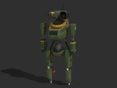 Juggernaut Humanoid Robot - Game Ready Low-poly - Animated Low-poly 3D model