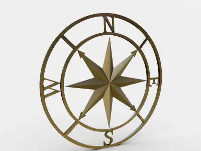 Compase rose 3D model