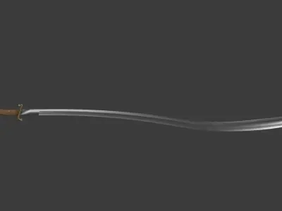 Mahaira Curved Sword  Low-poly 3D model
