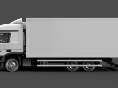 MERCEDES ACTROS MP3 V6 2536 EURO 5 6X2 BOX 3D model