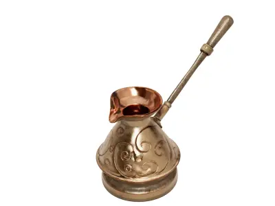 Vintage Copper Coffee Pot Low-poly 3D model