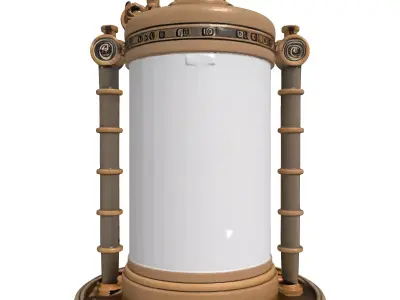 Vintage Steampunk Industrial Device 3D model