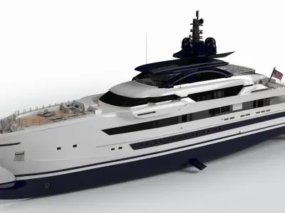Willie Star Luxury Yacht Dynamic Simulation 3D model
