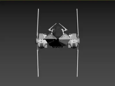3D model of a futuristic spacecraft or fighter jet 3D model