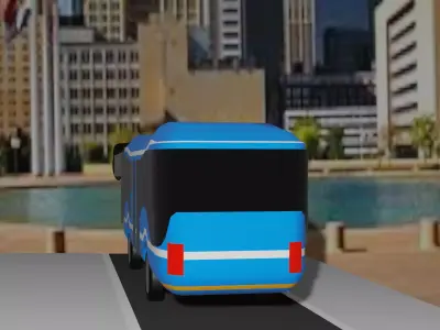 bus transport 3D model