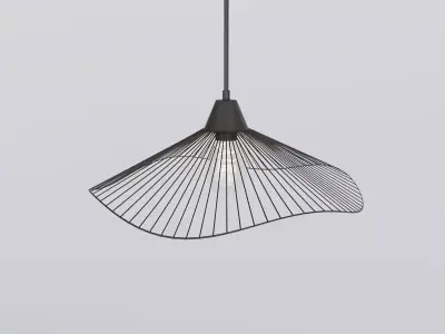 Modern Metal Wire Pendant Lamp Low-poly 3D model
