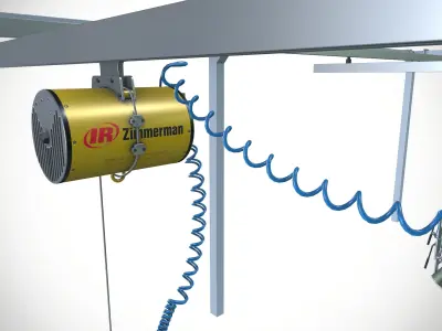 Factory Crane Setup 3D model