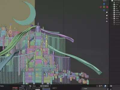 Castle Constructor Kit Free low-poly 3D model