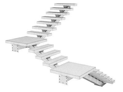 Stairs 04 3D model