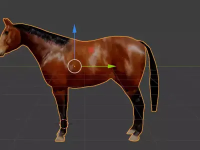 Horse Low poly rigged Low-poly 3D model