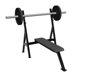 Bench Press 3d Model Low-poly 3D model